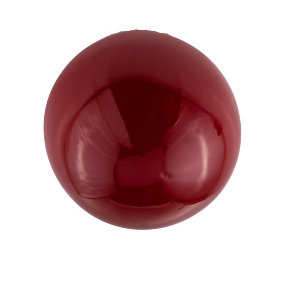 Set of Two 3" Red Aluminum Decorative Orbs