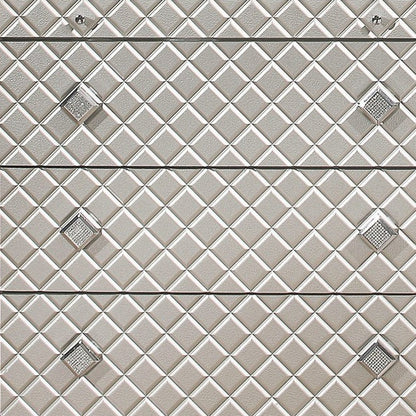 65" Champagne Solid Wood With Bling Six Drawer Double Dresser