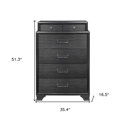 Grey Chest With 6 Drawers