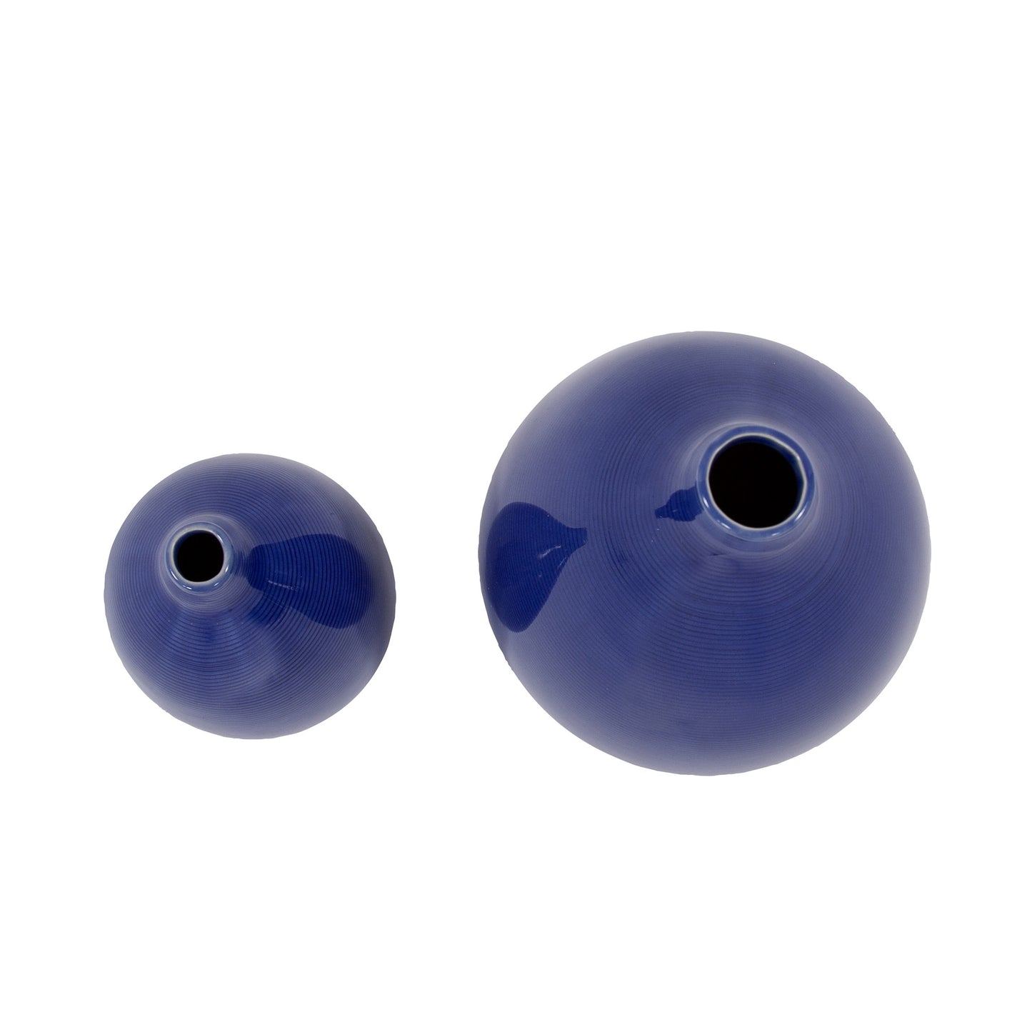 Set of Two Cobalt Bud Ceramic Table Vase