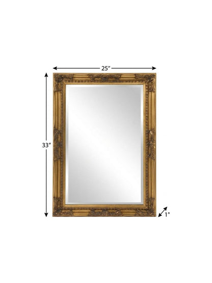 33" Gold Framed Accent Mirror