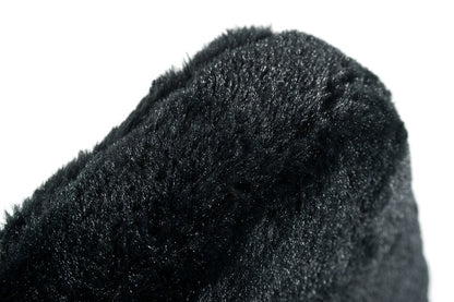 Set of Two Black and Gold Upholstered Fabric Dining Side Chairs