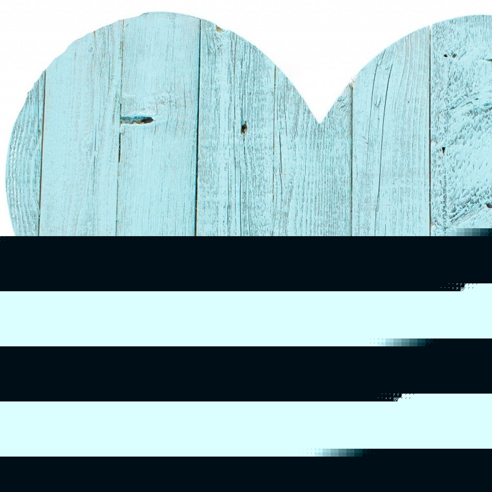 12" Turquoise Reclaimed Wood Heart Wall Decor