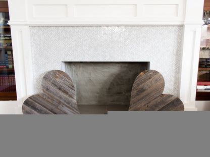 12" Weathered Gray Reclaimed Wood Heart Wall Decor
