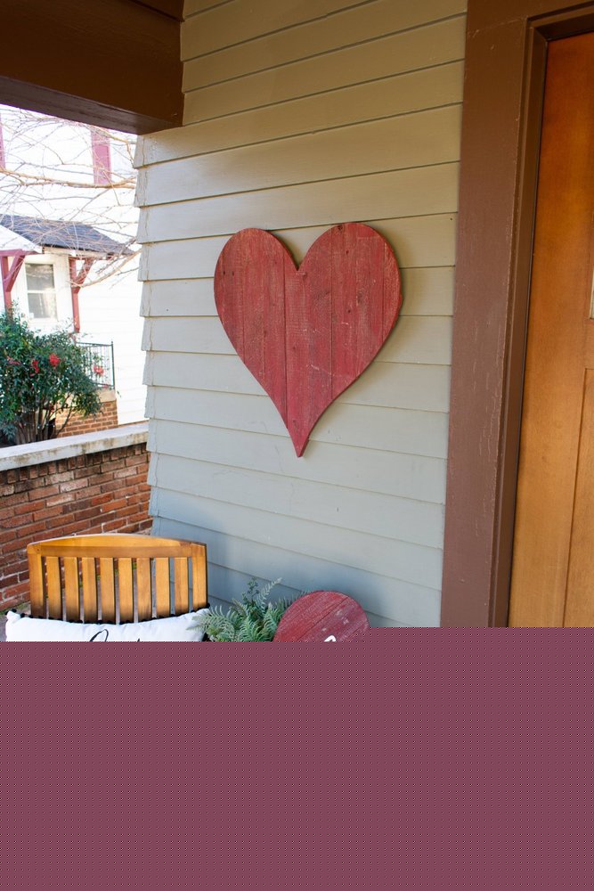 12" Rustic Red Reclaimed Wood Heart Wall Decor