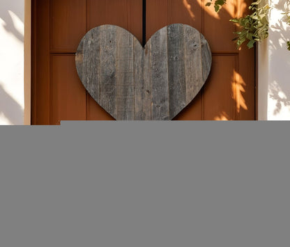 18" Weathered Gray Reclaimed Wood Heart Wall Decor