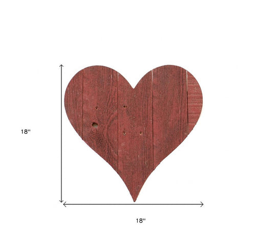 18" X 18" Red Wood Abstract Hanging Dimensional Sculpture