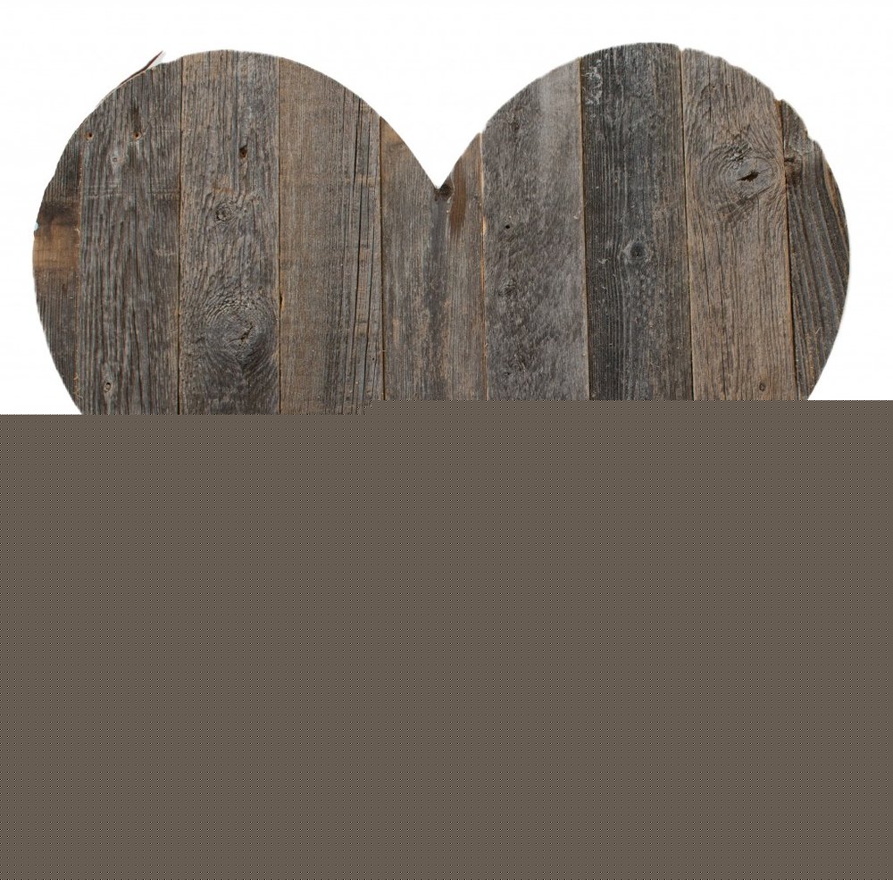 24" Weathered Gray Reclaimed Wood Heart Wall Decor