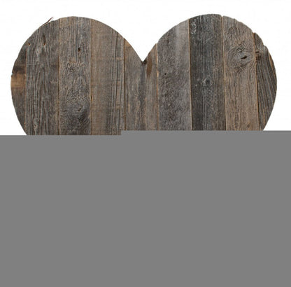 24" Weathered Gray Reclaimed Wood Heart Wall Decor