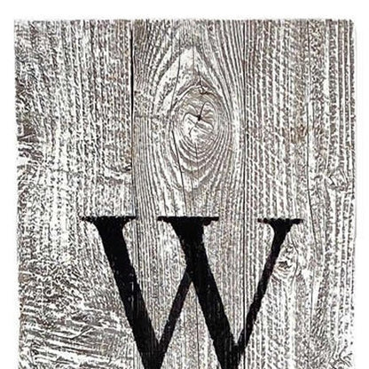 60" Whitewash And Black Solid Wood Welcome Porch Sign