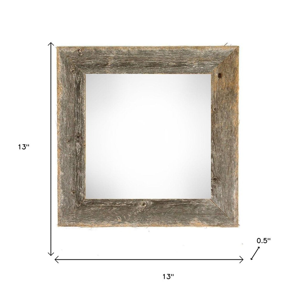 10" x 10" Gray Wood Hanging Picture Frame