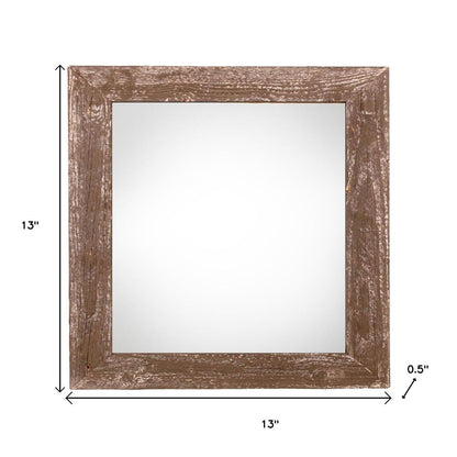 10" x 10" Brown Solid Wood Hanging Picture Frame