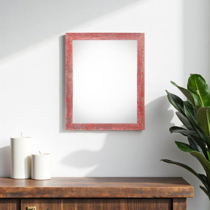 11" x 14" Red Solid Wood Hanging Picture Frame
