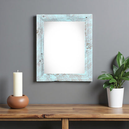 12" x 16" Blue Solid Wood Hanging Picture Frame