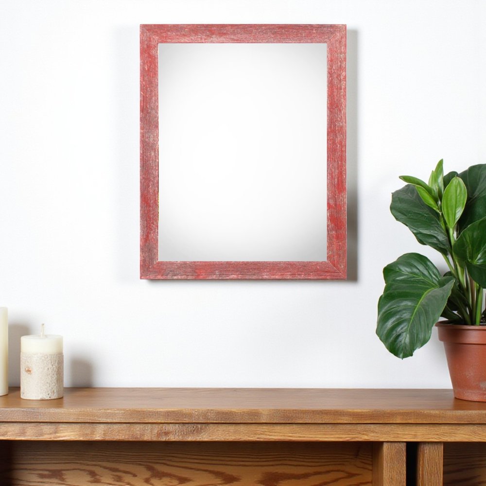 12" x 16" Red Solid Wood Hanging Picture Frame