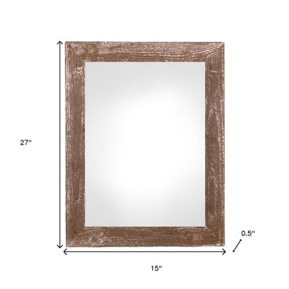 12" x 24" Brown Wood Hanging Picture Frame