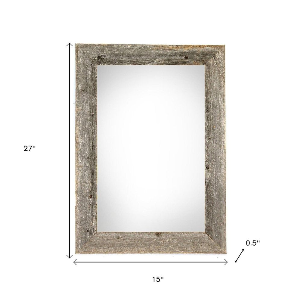 12" x 24" Gray Solid Wood Hanging Picture Frame