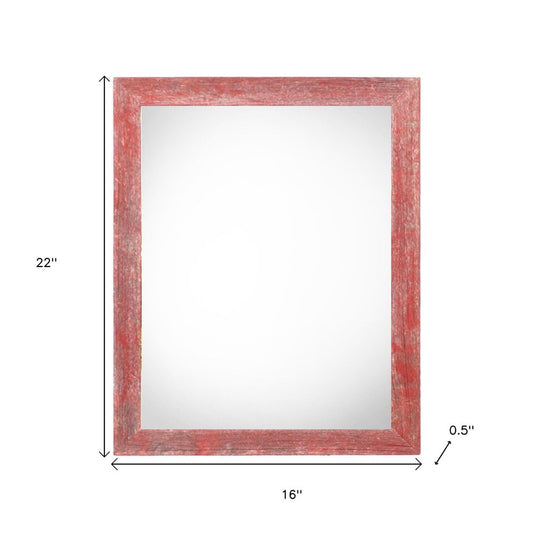 13" x 19" Red Wood Hanging Picture Frame