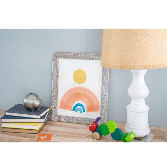 14" x 18" White Solid Wood Hanging Picture Frame
