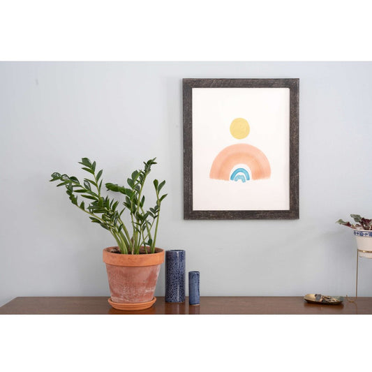 20" x 28" Black Solid Wood Hanging Picture Frame