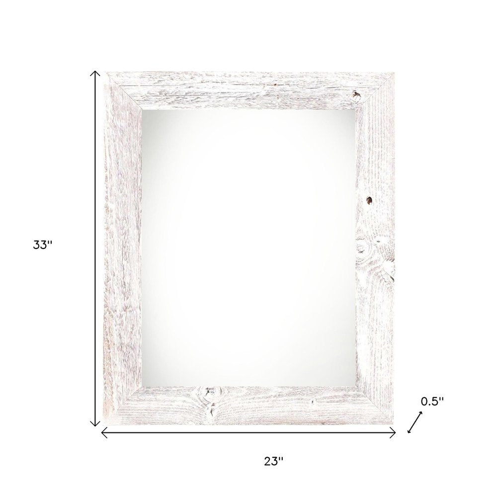 20" x 30" White Solid Wood Hanging Picture Frame