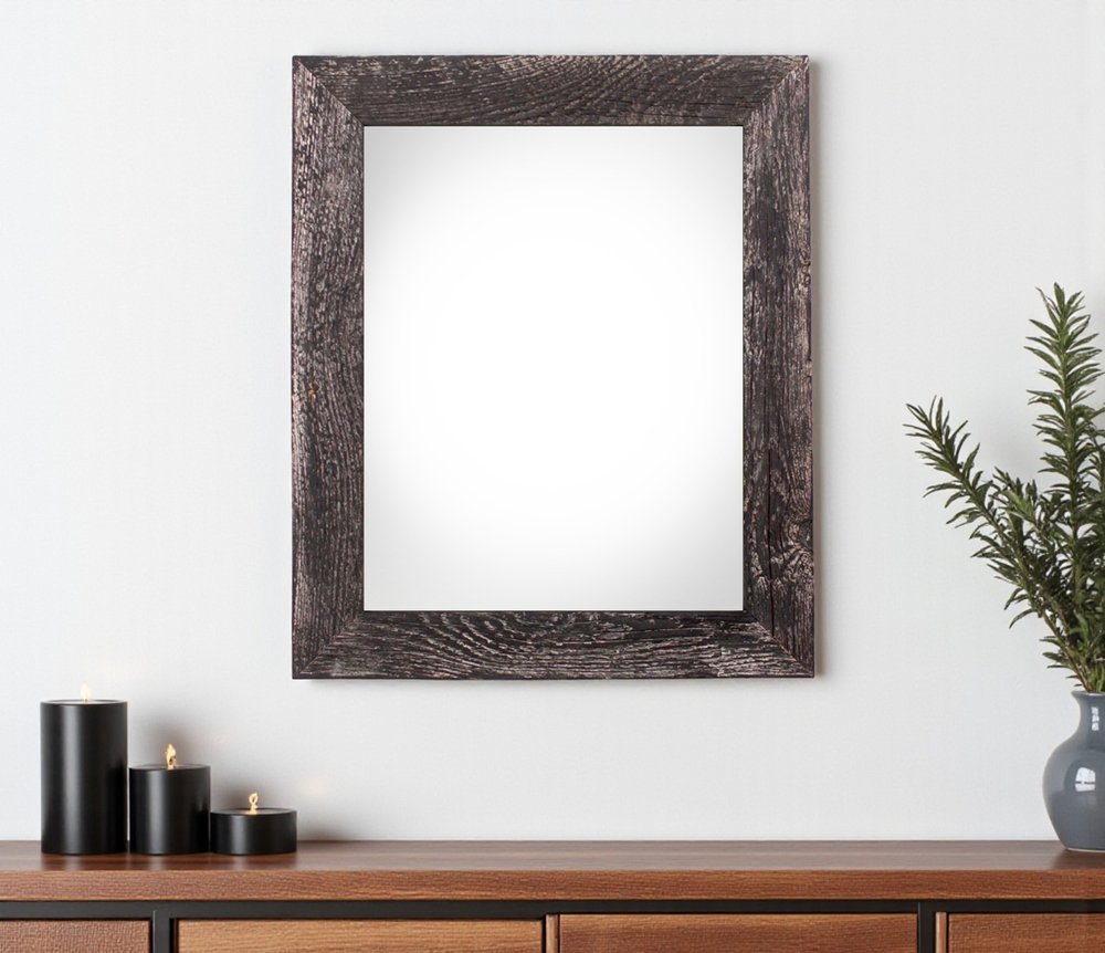 22" x 28" Black Solid Wood Hanging Picture Frame