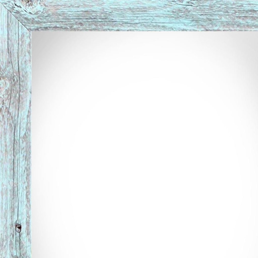 22" x 28" Blue Solid Wood Hanging Picture Frame