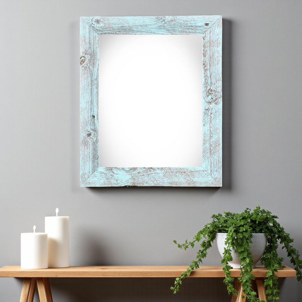 24" x 30" Blue Wood Hanging Picture Frame