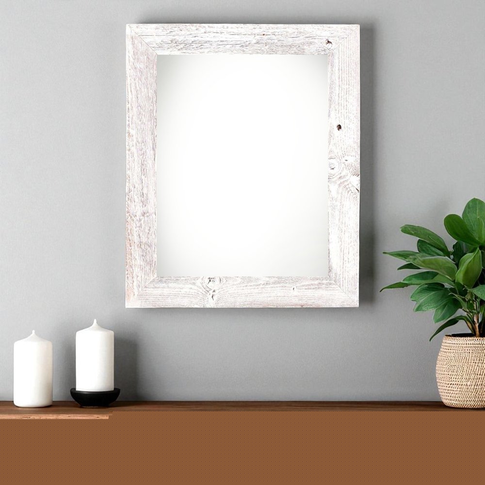 24" x 30" White Solid Wood Hanging Picture Frame