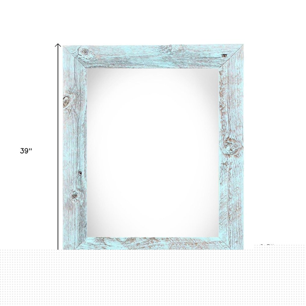 24" x 36" Blue Solid Wood Hanging Picture Frame
