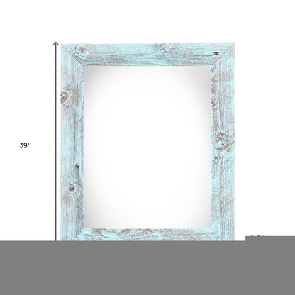 24" x 36" Blue Solid Wood Hanging Picture Frame