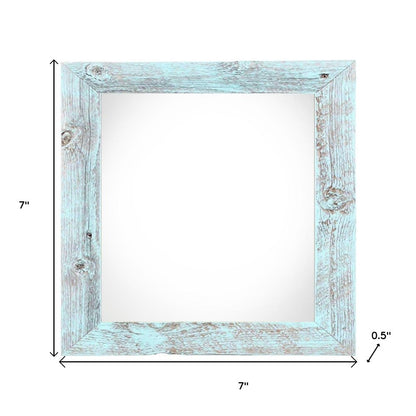 4" x 4" Blue Wood Tabletop Picture Frame