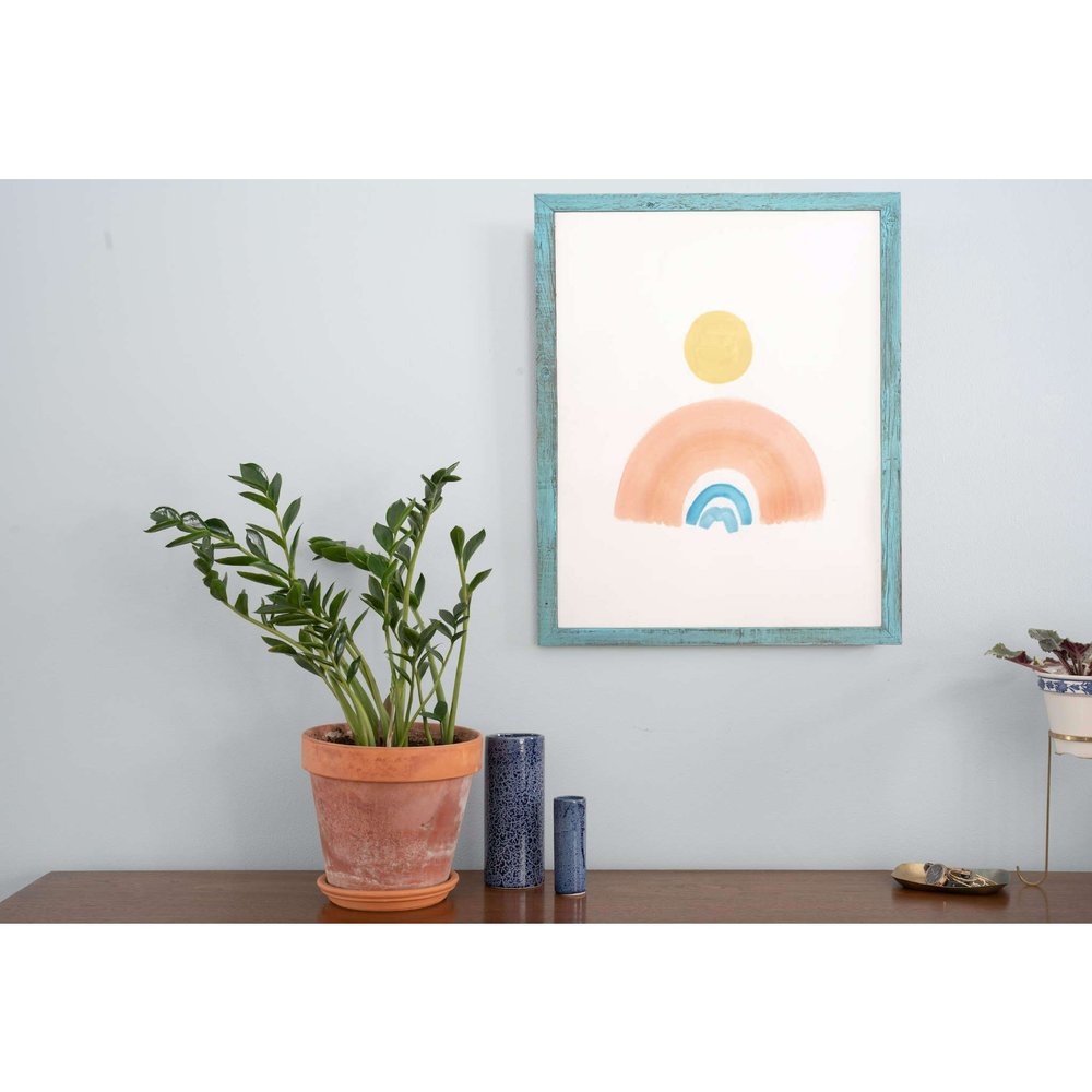 4" x 6" Blue Solid Wood Tabletop Picture Frame