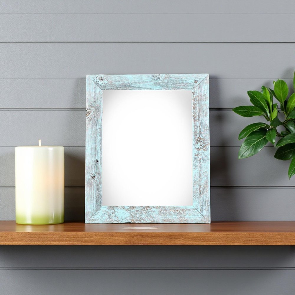 4" x 6" Blue Wood Tabletop Picture Frame