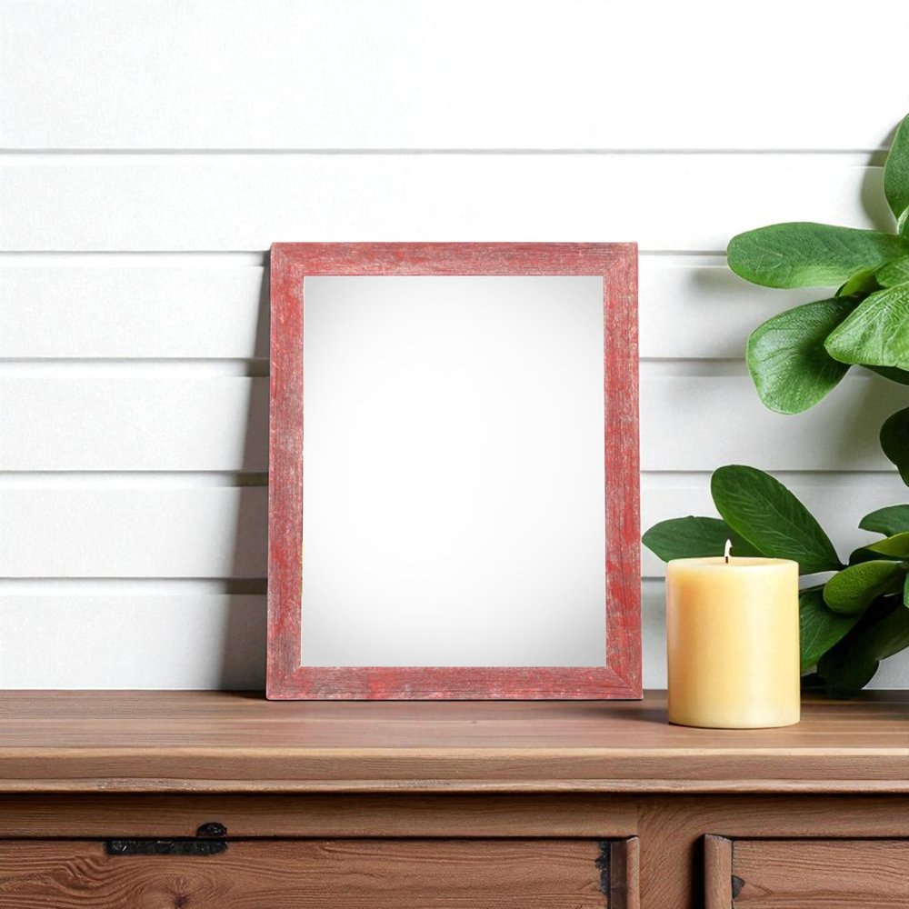 8" x 10" Red Solid Wood Tabletop Picture Frame