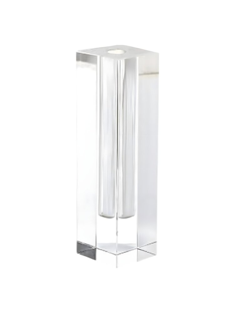 10" Clear Cylinder Crystal Glass Table Vase