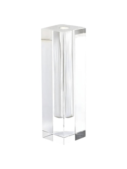10" Clear Cylinder Crystal Glass Table Vase