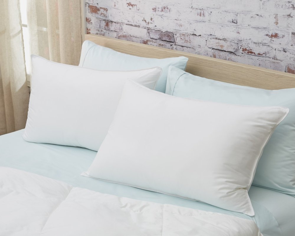 Set of Two Down Alternative Firm King Size Bed Pillows