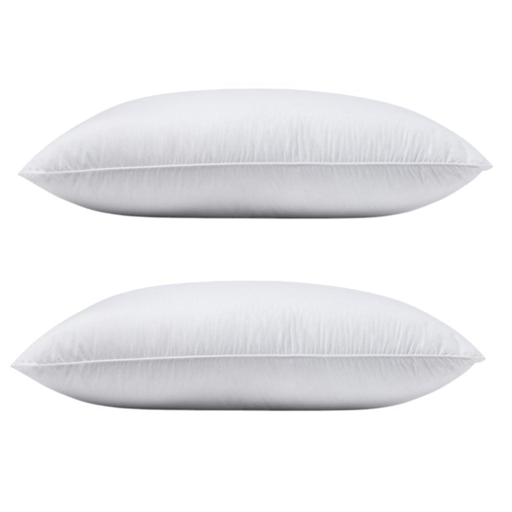 Set of Two Down Alternative Firm King Size Bed Pillows
