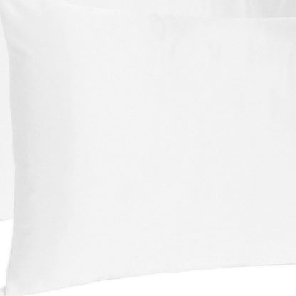 White Dreamy Set Of 2 Silky Satin King Pillowcases