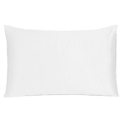 Set Of Two White Silky Satin Standard Pillowcases