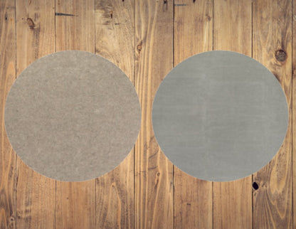 8' Round Gray Non Slip Rug Pad