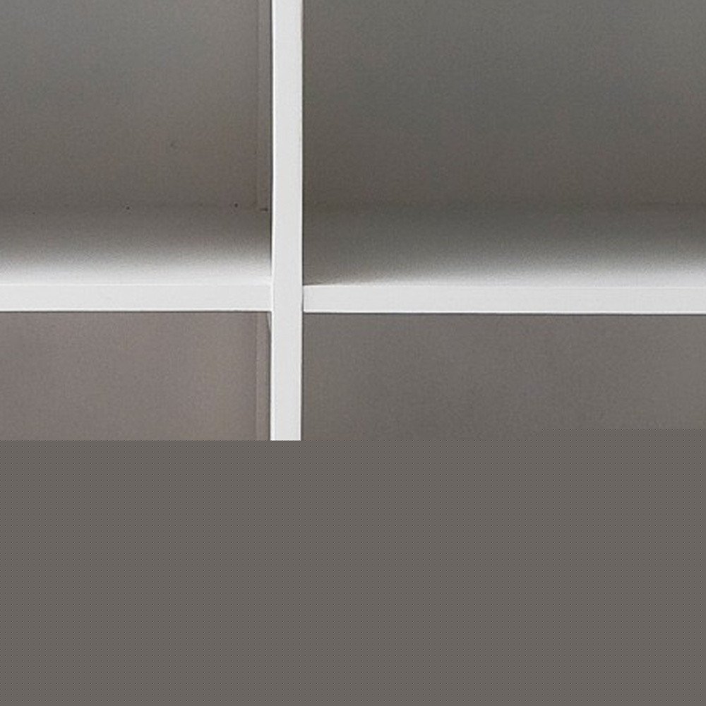 35" White Accent Cabinet With Two Drawers and Baskets