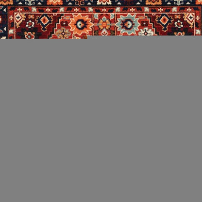 10' X 13' Red And Blue Oriental Area Rug