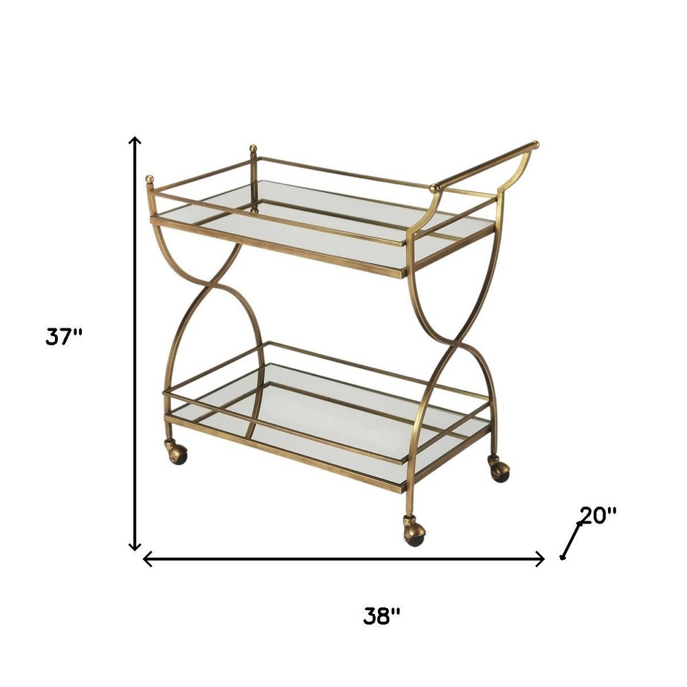 Antique Gold Bar Cart