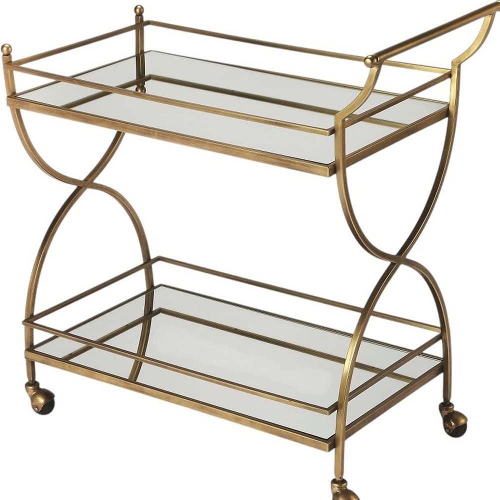Antique Gold Bar Cart