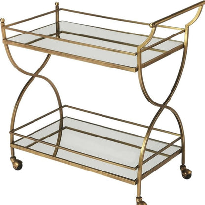 Antique Gold Bar Cart