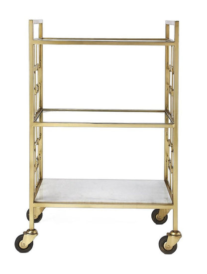 Polished Gold Bar Cart