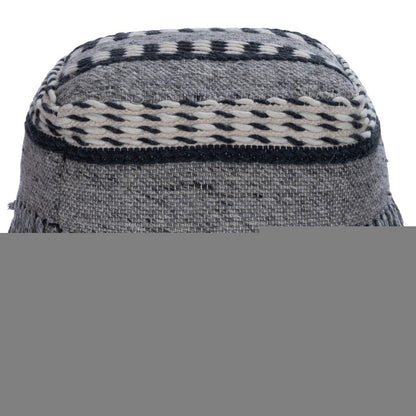 21" Gray Pouf Ottoman