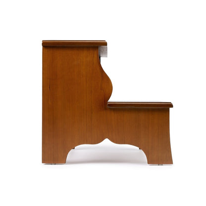 15" Brown Solid Wood and Solid and Manufactured Wood Backless Bar Chair